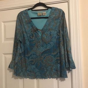 St. John’s bay top. 3/4 sleeve.